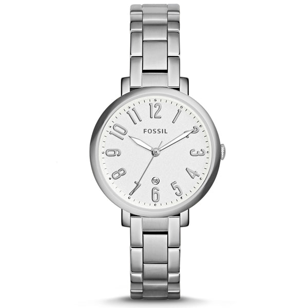 Fossil Jacqueline Silver Stainless Steel Silver Dial Quartz Watch for Ladies - ES3969