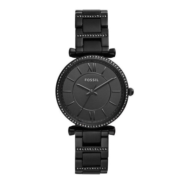 Fossil Carlie Black Stainless Steel Black Dial Quartz Watch for Ladies - ES4488