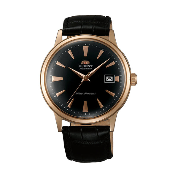 Orient 2nd Generation Bambino Black Leather Strap Black Dial Automatic Watch for Gents - FAC00001B0