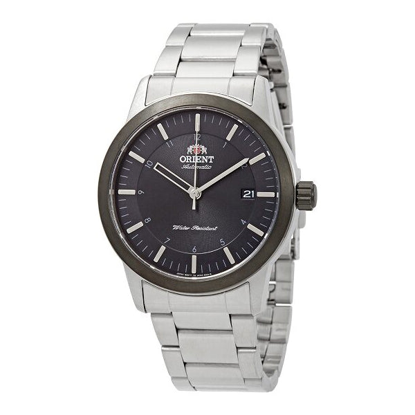 Orient Sentinel Silver Stainless Steel Black Dial Automatic Watch for Gents - FAC05001B0
