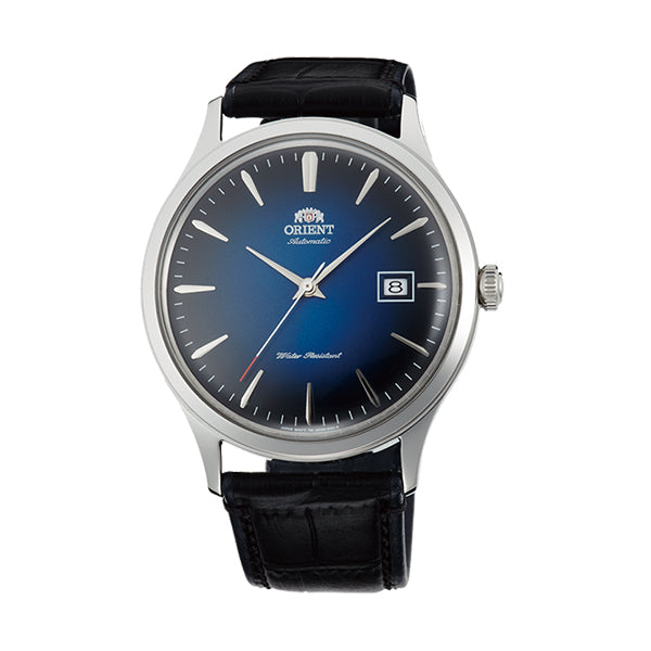 Orient Bambino 4 Black Leather Strap Blue Dial Automatic Watch for Gents - FAC08004D0