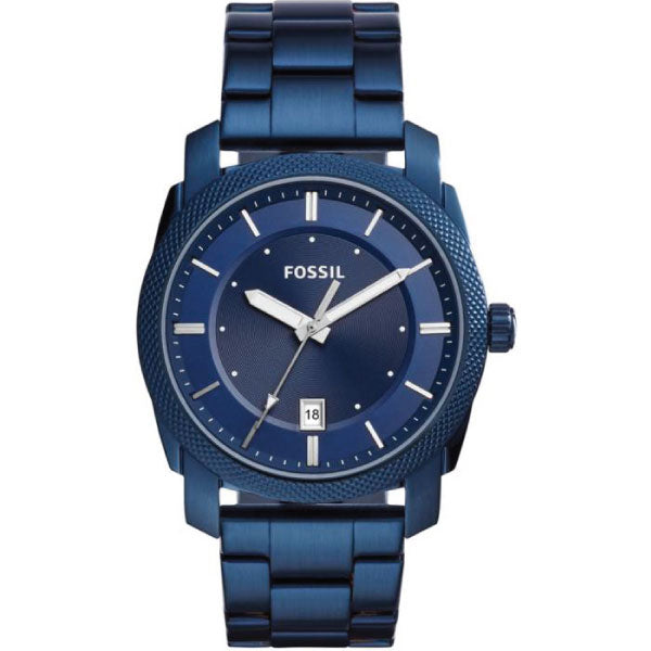 Fossil Machine Blue Stainless Steel Blue Dial Quartz Watch for Gents - FS5231