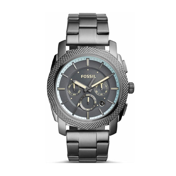 Fossil Machine Gunmetal Stainless Steel Gunmetal Dial Chronograph Quartz Watch for Gents - FS5172