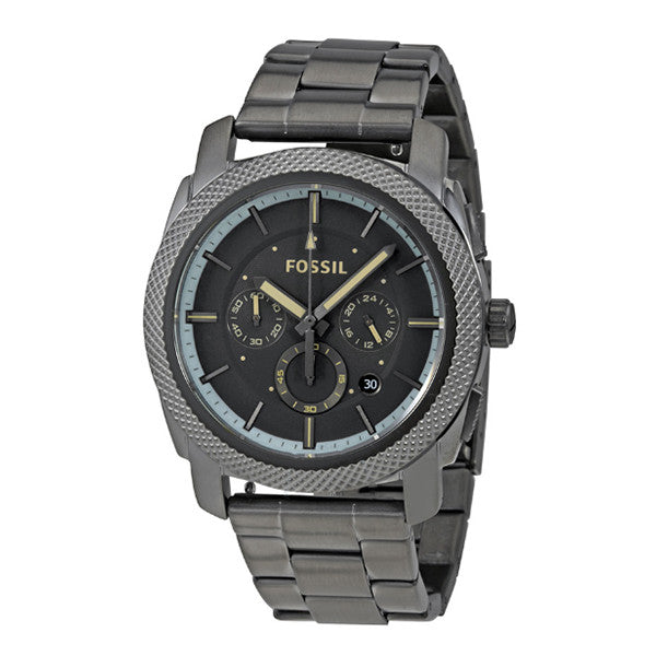 Fossil Machine Gunmetal Stainless Steel Gunmetal Dial Chronograph Quartz Watch for Gents - FS5172