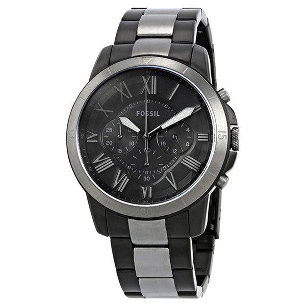 Fossil Grant Two-tone Stainless Steel Black Dial Chronograph Quartz Watch for Gents - FS5269