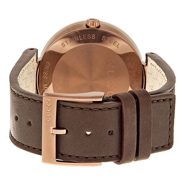 Gucci Interlocking G XL Brown Leather Brown Dial Quartz Watch for