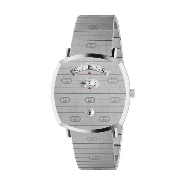 Gucci Grip Silver Stainless Steel Silver Dial Quartz Watch for Gents - GUCCI YA 157410