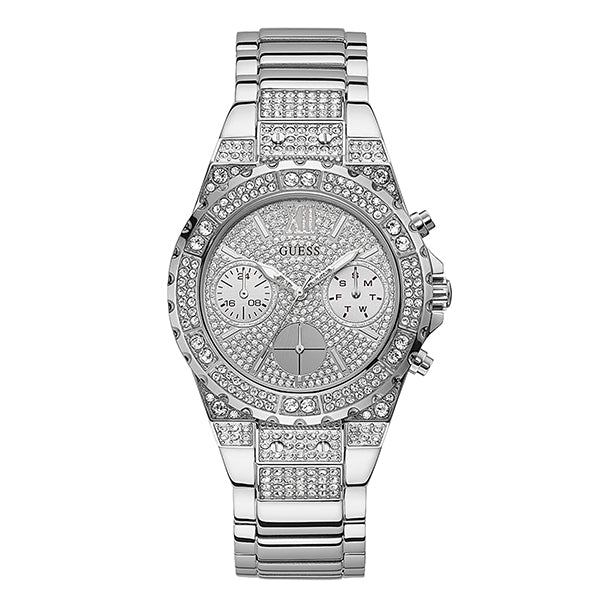 Guess Aphrodite Silver Stainless Steel Silver Dial Chronograph Quartz Watch for Ladies - GW0037L1