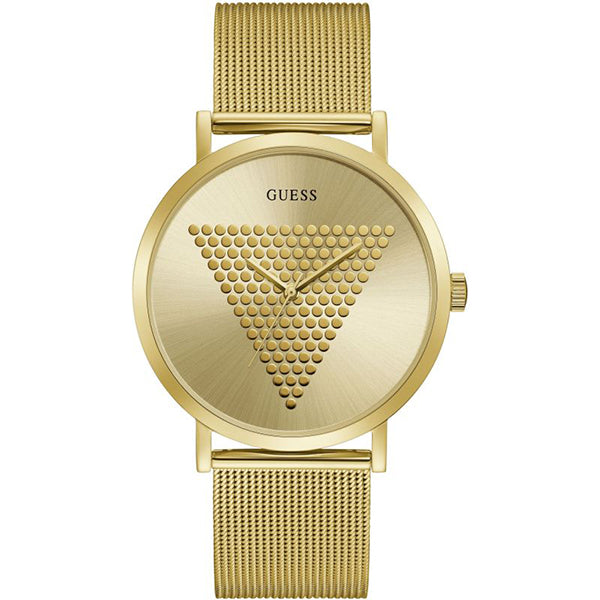 Guess Imprint Gold Stainless Steel Gold Dial Quartz Watch for Gents - GW0049G1