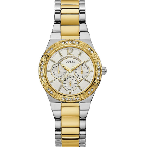 Guess Envy Two-tone Stainless Steel Silver Dial Quartz Watch for Ladies - W0845L5