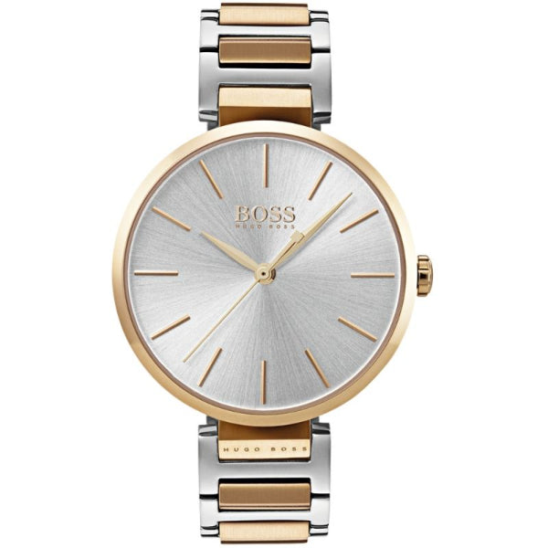 HUGO BOSS Allusion Two-tone Stainless Steel Silver Dial Quartz Watch for Ladies - HUGO BOSS 1502417