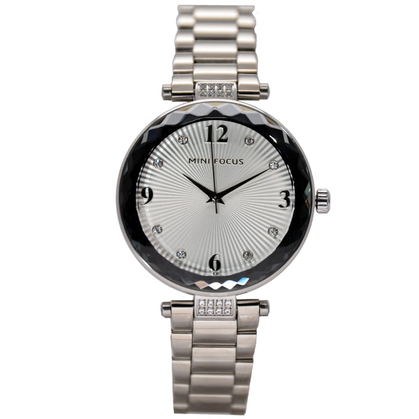 Mini Focus Silver Stainless Steel Silver Dial Quartz Watch for Ladies - MF0038L-06
