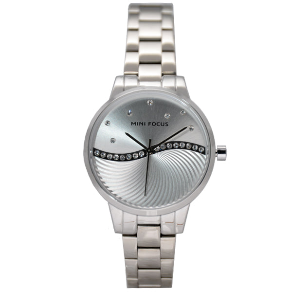 Mini Focus Silver Stainless Steel Silver Dial Quartz Watch for Ladies - MF0263L-02