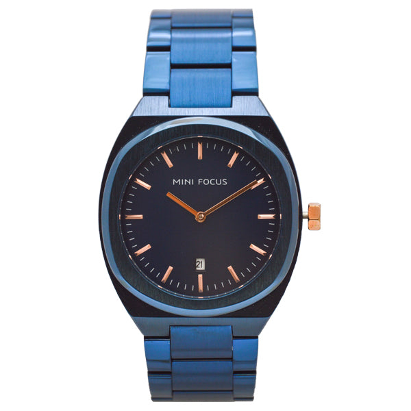 Mini Focus Blue Stainless Steel Blue Dial Quartz Watch for Gents - MF0319G-03