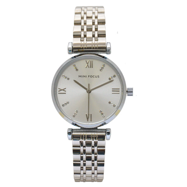 Mini Focus Silver Stainless Steel Silver Dial Quartz Watch for Ladies - MF0335L-01
