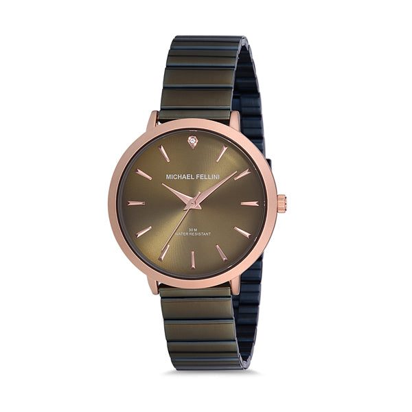 Michael Fellini Green Stainless Steel Green Dial Quartz Watch for Ladies - MF2145-5