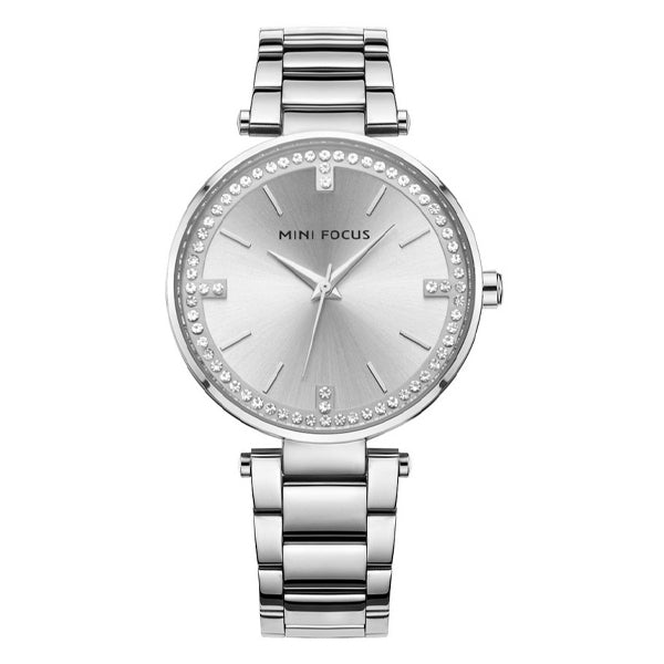 Mini Focus Silver Stainless Steel Silver Dial Quartz Watch for Ladies - MF0031L-03