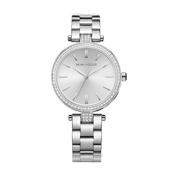 Mini Focus Silver Stainless Steel Silver Dial Quartz Watch for Ladies - MF0039L-06