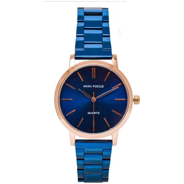 Mini Focus Blue Stainless Steel Blue Dial Quartz Watch for Ladies - MF0307L-04