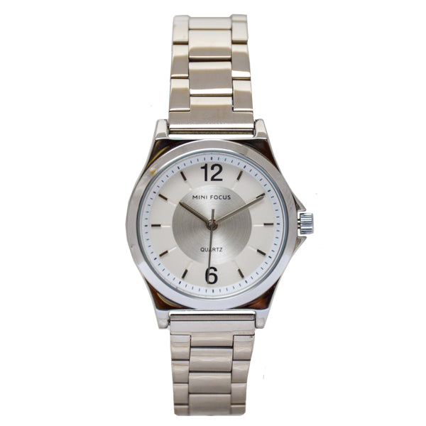 Mini Focus Silver Stainless Steel Silver Dial Quartz Watch for Ladies - MF0308L-01