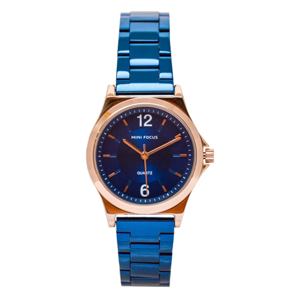 Mini Focus Blue Stainless Steel Blue Dial Quartz Watch for Ladies - MF0308L-04