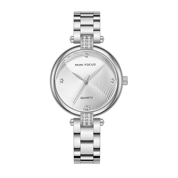 Mini Focus Silver Stainless Steel Silver Dial Quartz Watch for Ladies - MF0310L-01