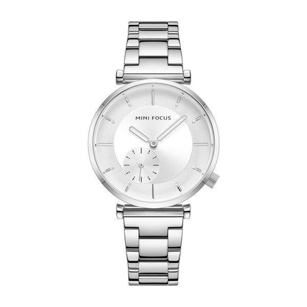 Mini Focus Silver Stainless Steel Silver Dial Quartz Watch for Ladies - MF0333L-01