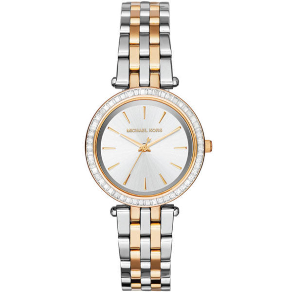 Michael Kors Darci Two-tone Stainless Steel Silver Dial Quartz Watch for Ladies - MK-3405