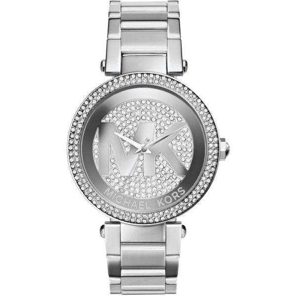 Michael Kors Parker Silver Stainless Steel Silver Dial Quartz Watch for Ladies - MK-5925