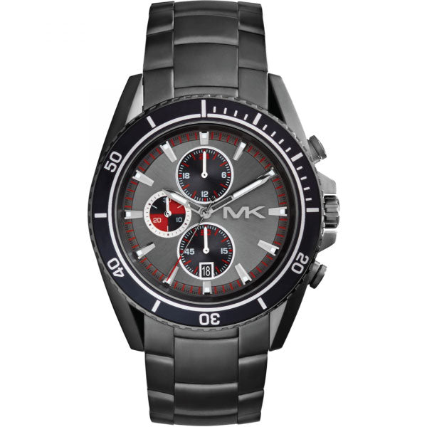 Michael Kors JetMaster Grey Stainless Steel Grey Dial Chronograph Quartz Watch for Gents - MK-8340