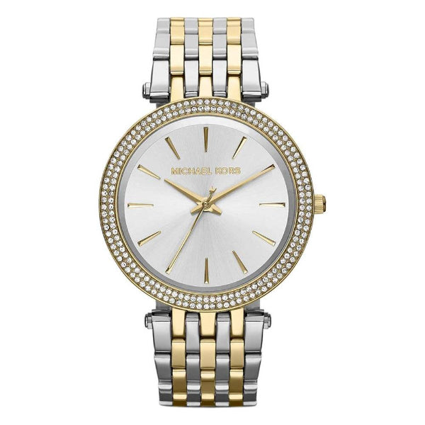 Michael Kors Darci Two-Tone Stainless Steel Silver Dial Quartz Watch for Ladies - MK3215