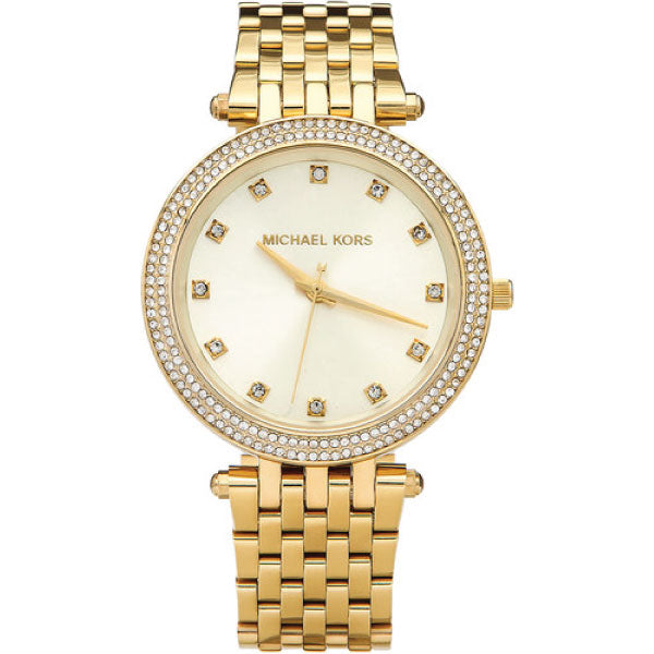 Michael Kors Darci Gold Stainless Steel Gold Dial Quartz Watch for Ladies - MK-3216