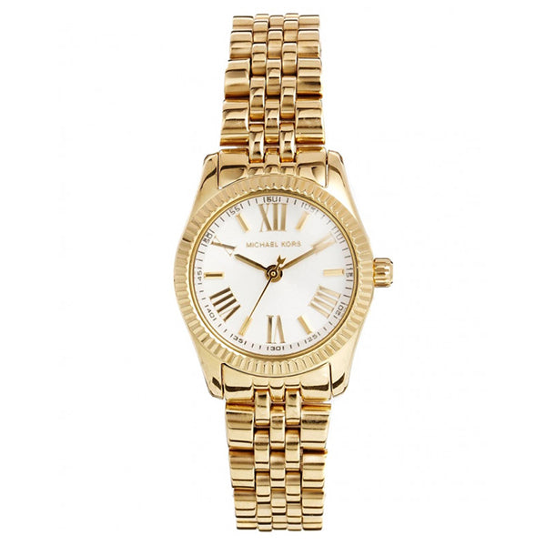 Michael Lexington Quartz Silver Dial Gold-tone Ladies Watch- MK3229