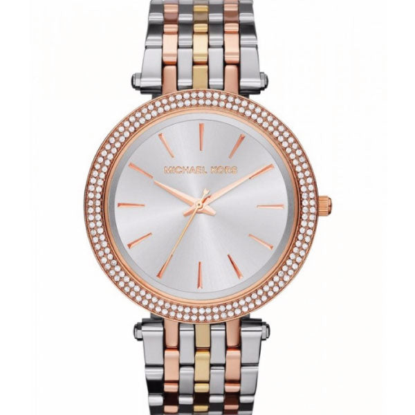 Michael Kors Darci Two-tone Stainless Steel Mother of pearl Dial Quartz Watch for Ladies - MK-3321