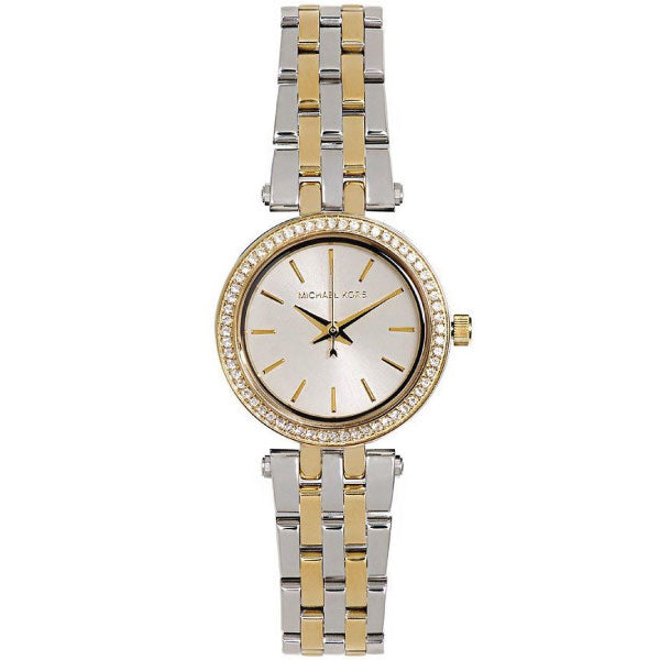 Michael Kors Darci Two-tone Stainless Steel White Dial Quartz Watch for Ladies - MK-3323