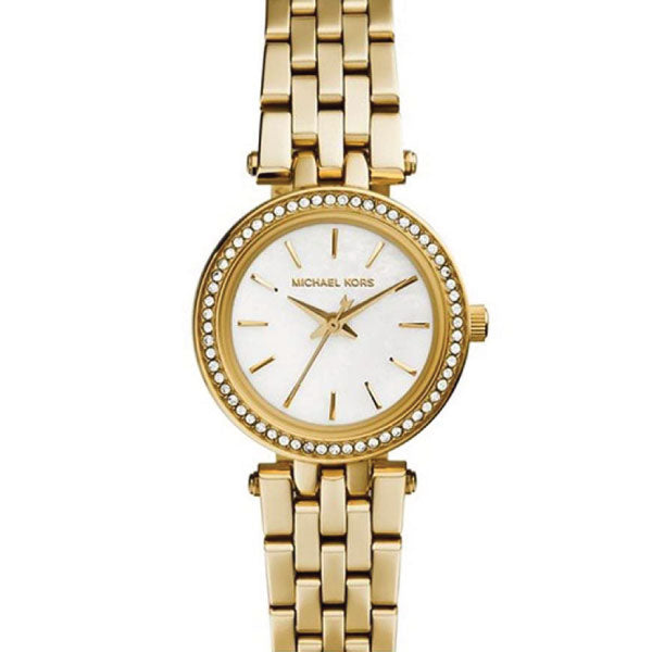 Michael Kors Darci Gold Stainless Steel White Dial Quartz Watch for Ladies - MK-3325