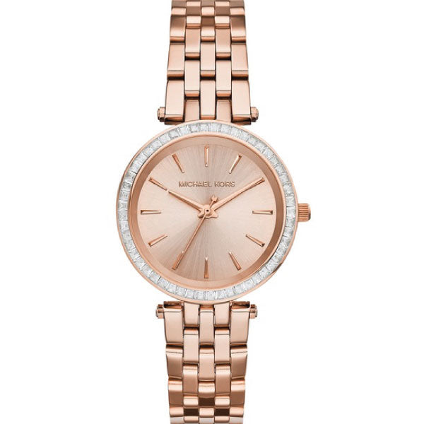 Michael Kors Darci Rose Gold Stainless Steel Rose Gold Dial Quartz Watch for Ladies - MK-3366