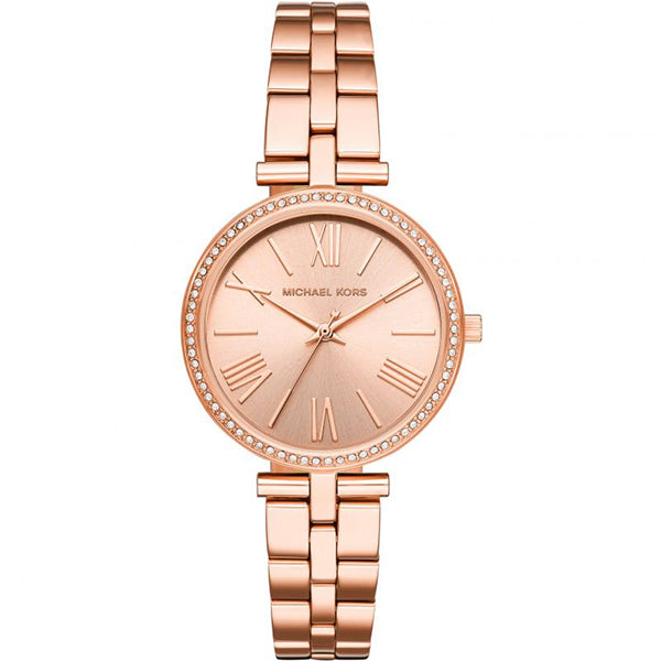 Michael Kors Maci Rose Gold Stainless Steel Rose Gold Dial Quartz Watch for Ladies - MK-3904