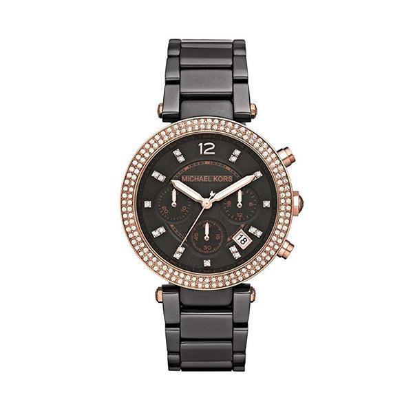 Michael Kors Parker Gunmetal Stainless Steel Grey Dial Quartz Watch for Ladies - MK-5539