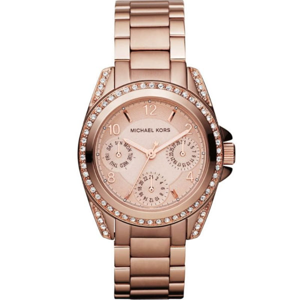 Michael Kors Blair Rose Gold Stainless Steel Rose Gold Dial Quartz Watch for Ladies - MK5613