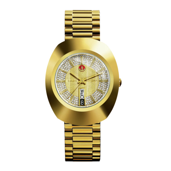 Rado Diastar Gold Stainless Steel Gold Dial Automatic Watch for Gents - R12413243