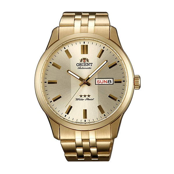 Orient Classic Gold Stainless Steel White Dial Automatic Watch for Gents - RA-AB0010S19B