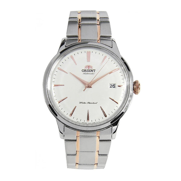 Orient Bambino V4 Two-tone Stainless Steel White Dial Automatic Watch for Gents - RA-AC0004S10B