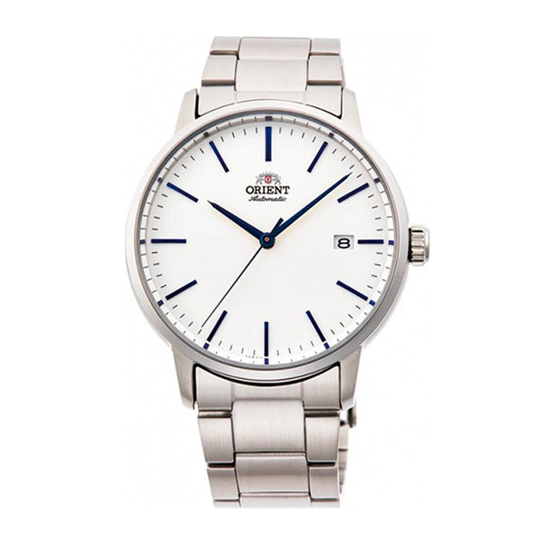 Orient Classic Silver Stainless Steel White Dial Automatic Watch for Gents - RA-AC0E02S10B