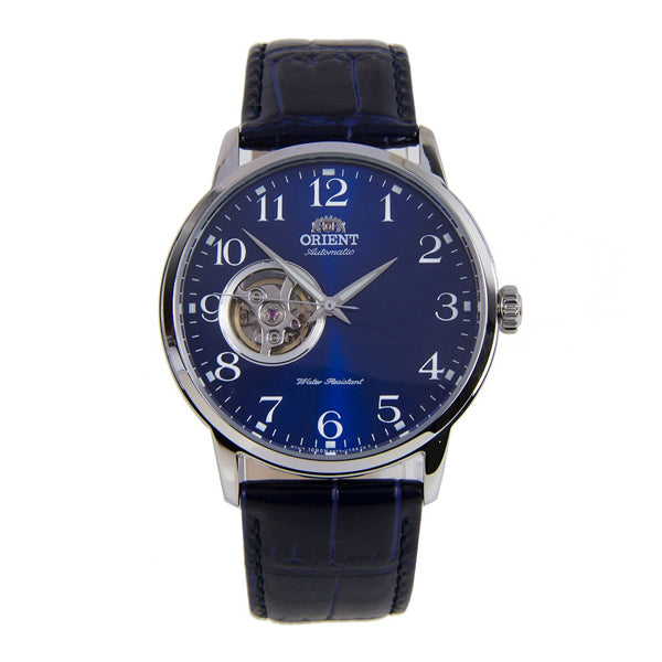 Orient Classic Blue Leather Strap Blue Dial Automatic Watch for Gents - RA-AG0011L10B