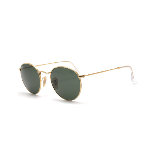 Ray-Ban Round Metal Polished Gold Sunglasses - Rb 3447 001 53