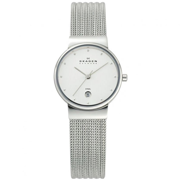 Skagen Ancher Silver Mesh Bracelet Silver Dial Quartz Watch for Ladies - SKW 355SSS1