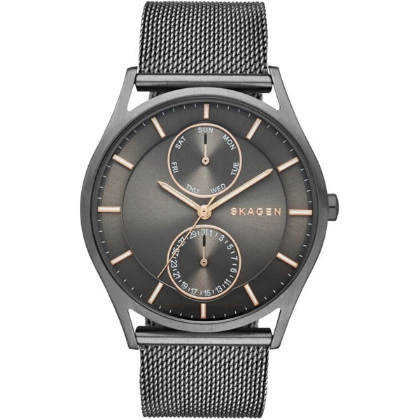 Skagen Holst Grey Mesh Bracelet Grey Dial Quartz Watch for Gents - SKW6180