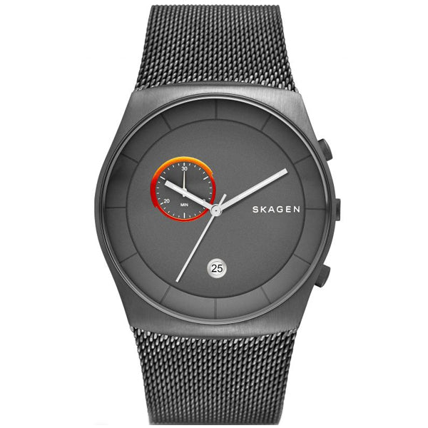 Skagen Havene Grey Mesh Bracelet Grey Dial Quartz Watch for Gents - SKW6186