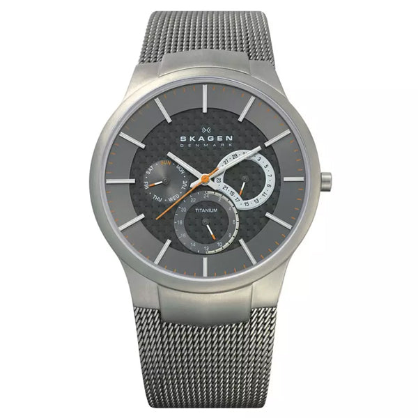 Skagen Titanium Silver Mesh Bracelet Grey Dial Quartz Watch for Ladies - SKW 809XLTTM